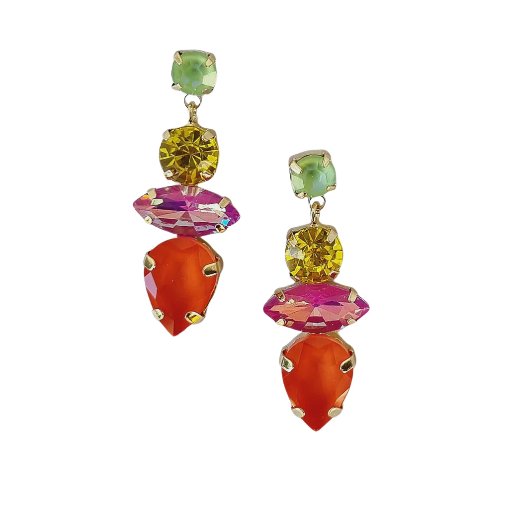 Kiara Gem Earring A Orange Earrings Zoda