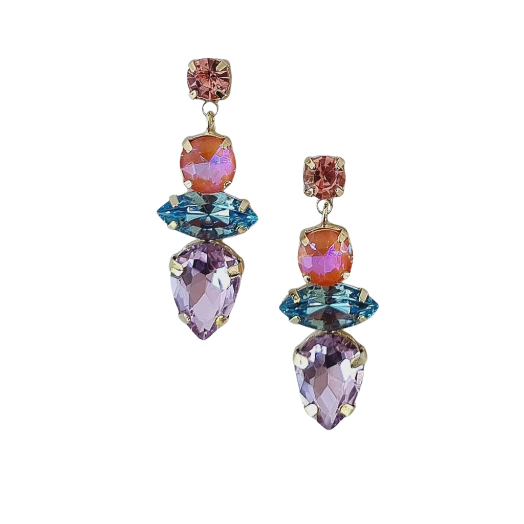 Kiara Gem Earring C Purple Earrings Zoda