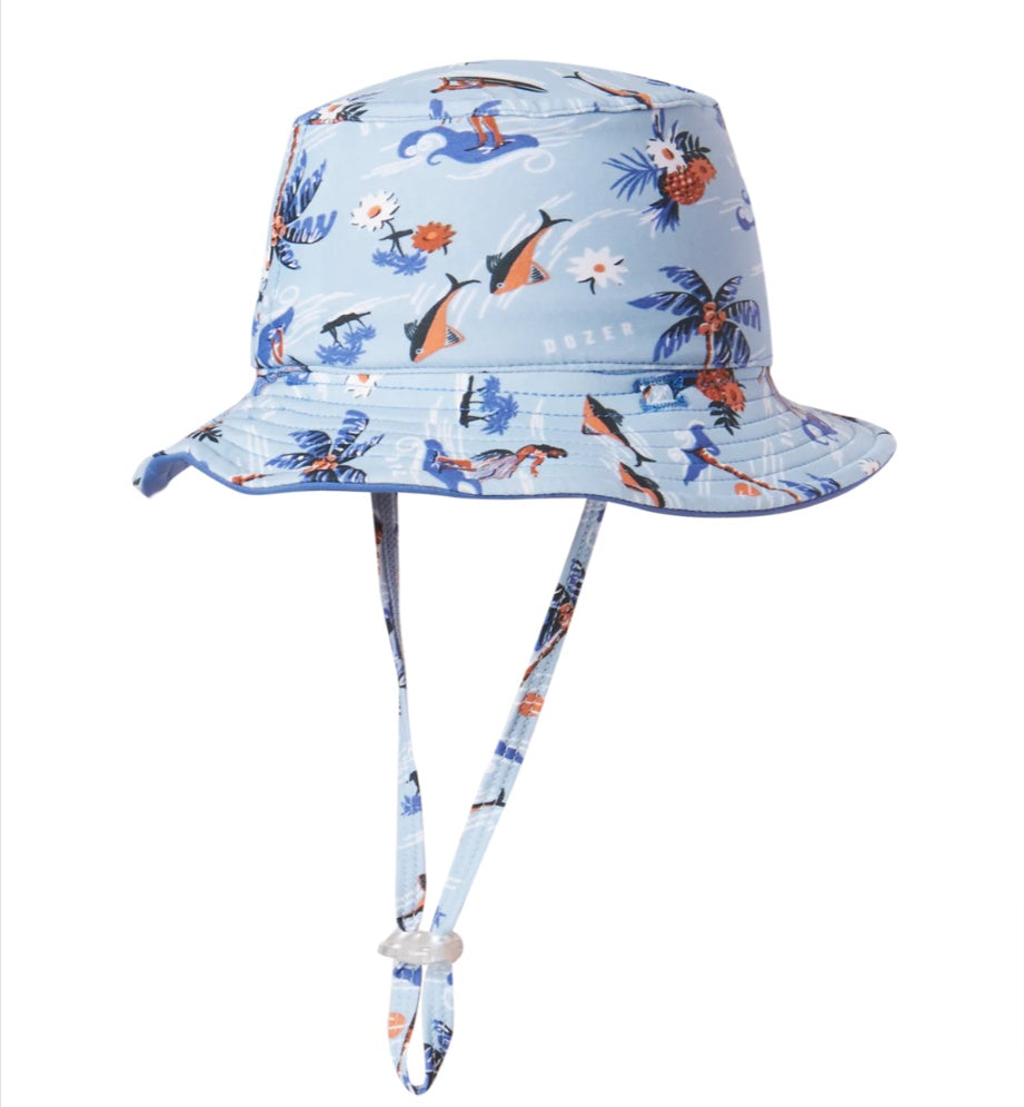 Baby Dozer Baby Boys Bucket Hat Makai Blue Kids Hats Dozer S(44cm)