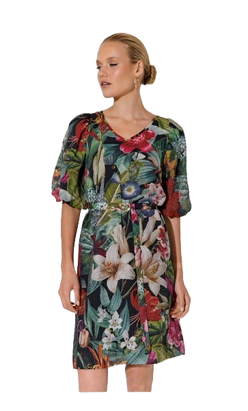 Bailee Floral Short Dress Dresses Adorne 8  