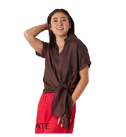 Baker Shirt Chocolate Tops Valeria Label S(8)