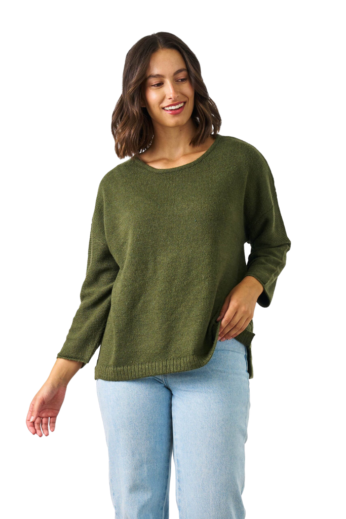 Barnett Knit Vest - Green Jackets Boho 8-20