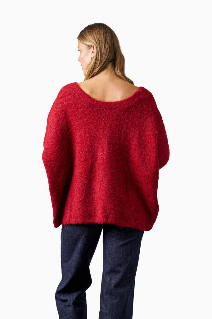 Barnett Knit Vest - Burgundy Jackets Boho