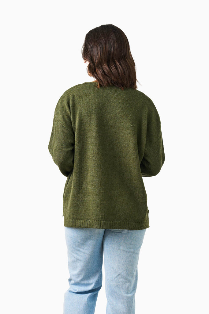 Barnett Knit Vest - Green Jackets Boho