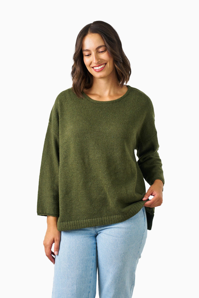 Barnett Knit Vest - Green Jackets Boho