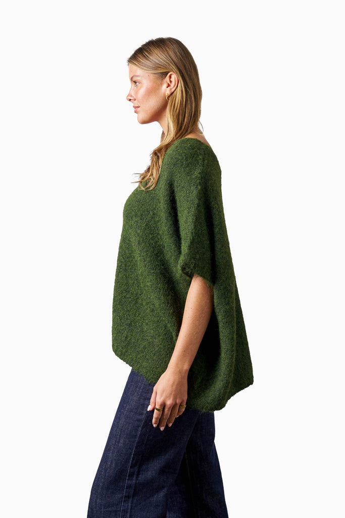 Barnett Knit Vest - Khaki Jackets Boho