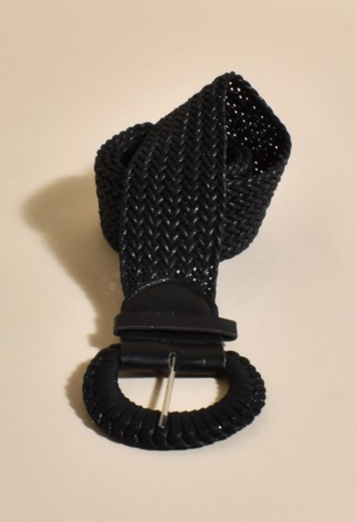 Plait Weave Byron Belt Black Belts Adorne   