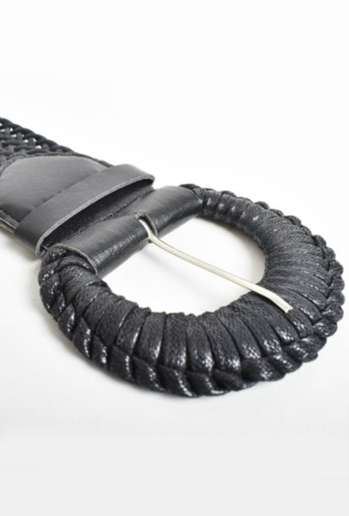 Plait Weave Byron Belt Black Belts Adorne   