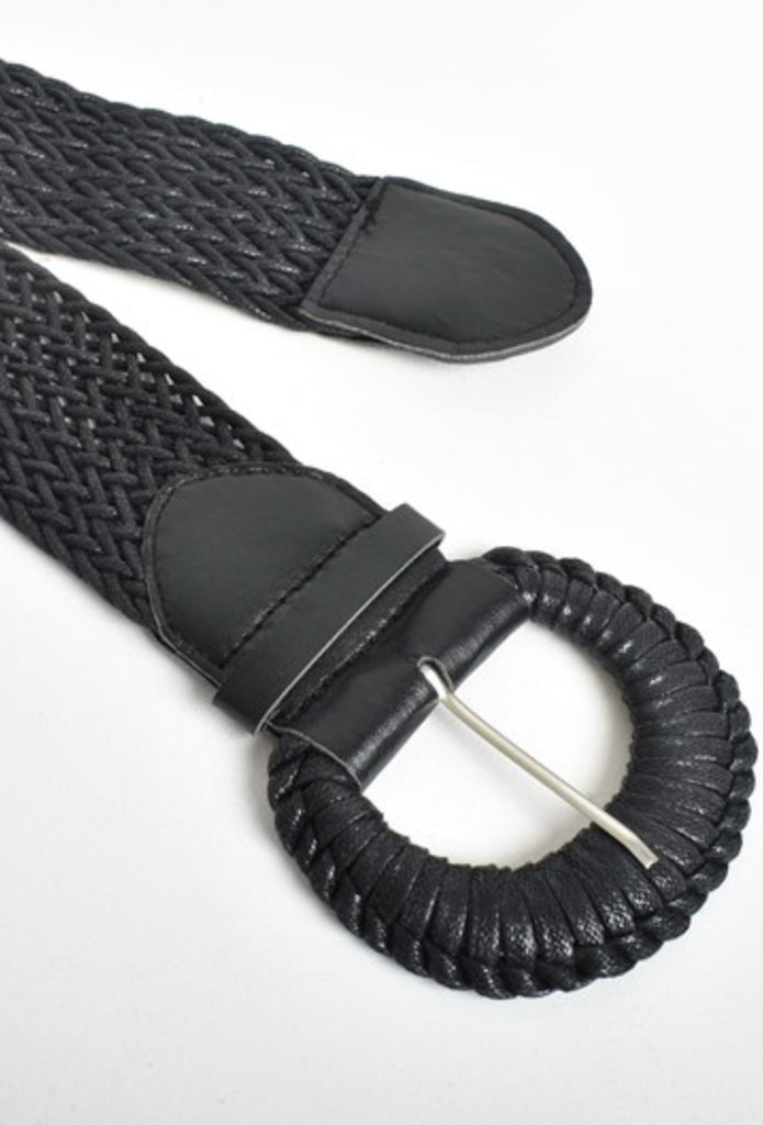 Plait Weave Byron Belt Black Belts Adorne   