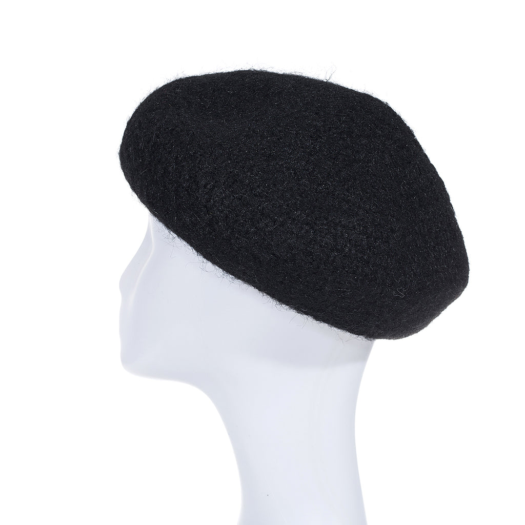 Beret Hat Black 1 Hats & Millinery Ivys   