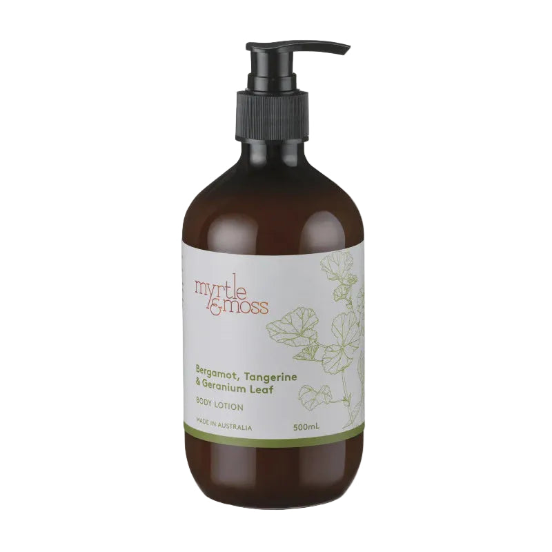 Body Lotion 500ml Bergamot Rind, Tangerine & Geranium Leaf Body Myrtle & Moss