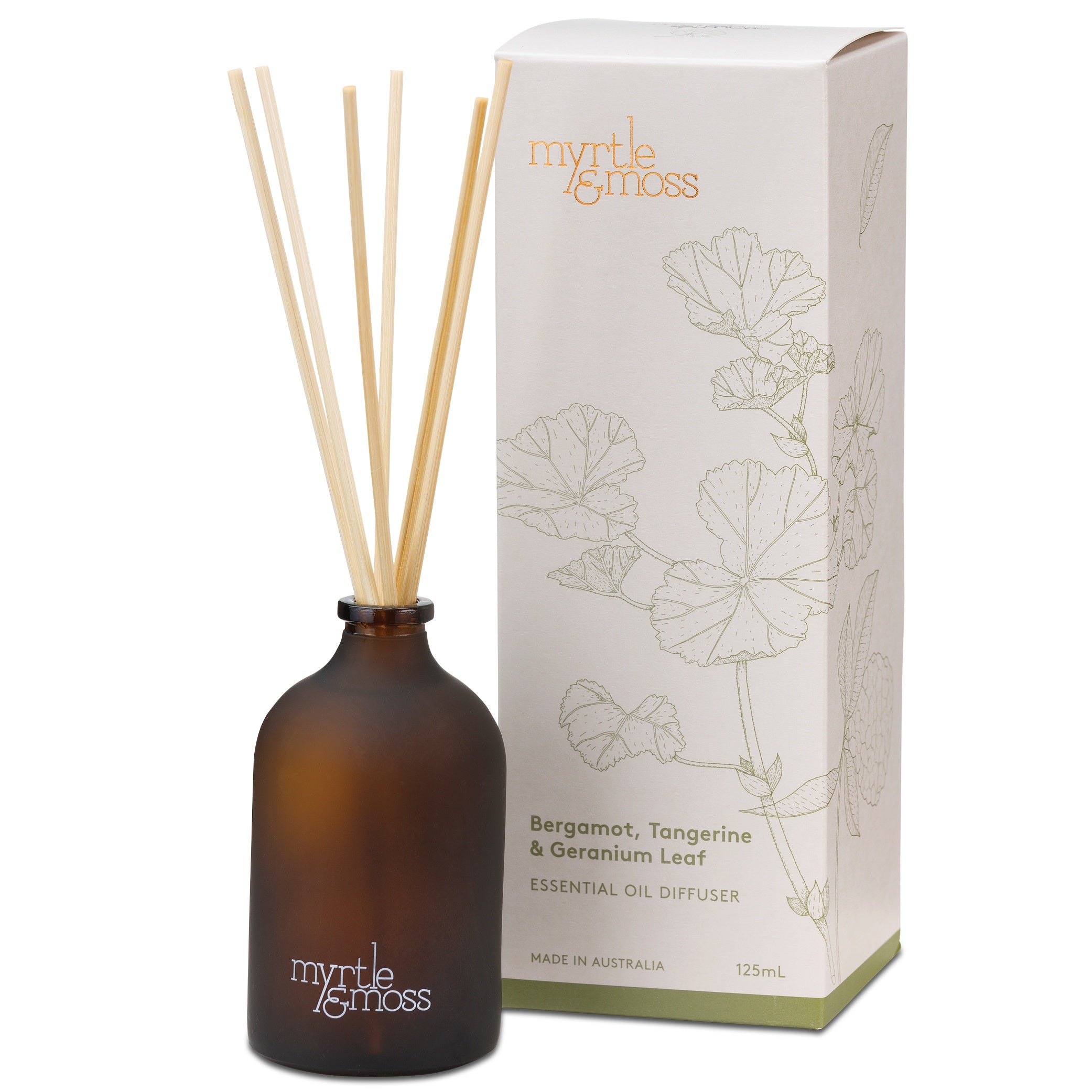 Essential Oil Diffuser Bergamot Rind, Tangerine & Geranium Leaf Gifts and Accessories Myrtle & Moss