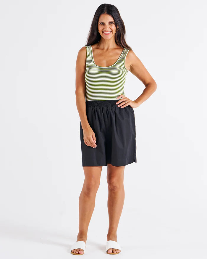 Pomona Cotton Short  Black Bottoms Betty Basics   