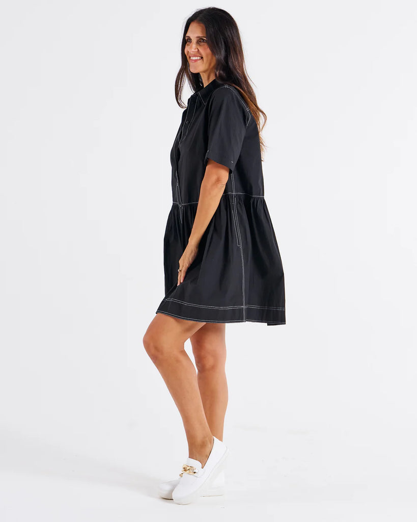 Denver Cotton Dress Black Dresses Betty Basics   