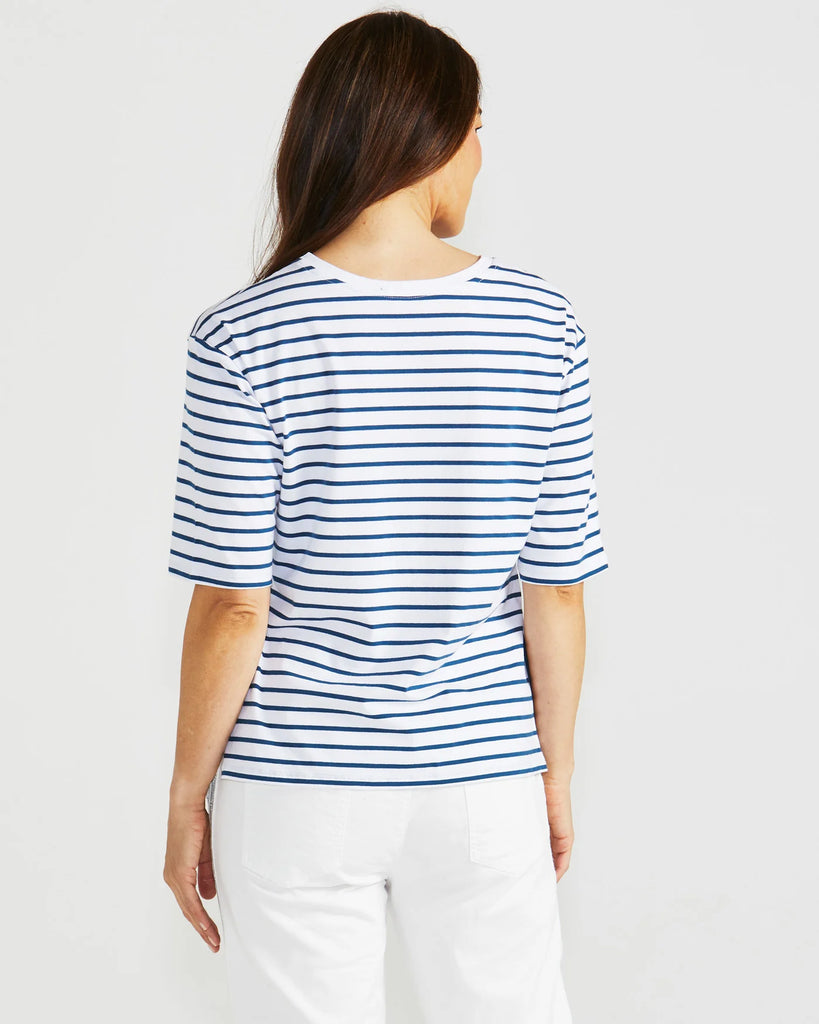 Naomi Tee Navy Stripe Tops Betty Basics   