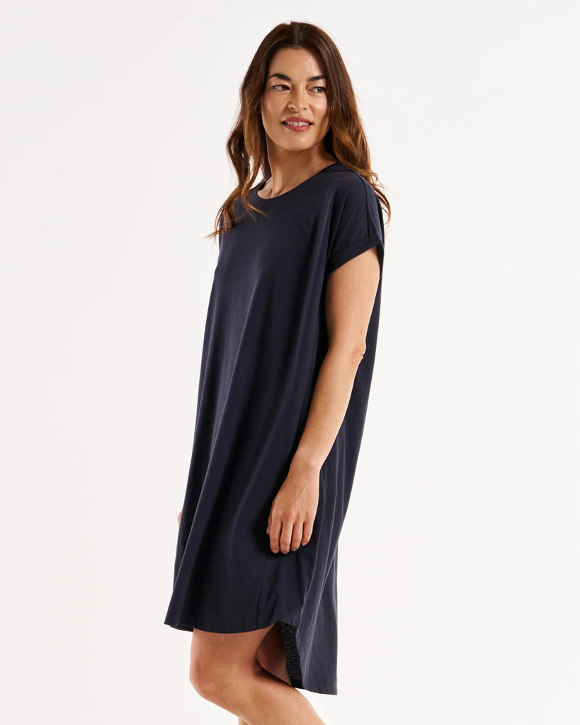 Maxine T-Shirt Dress Coal Dresses Betty Basics   