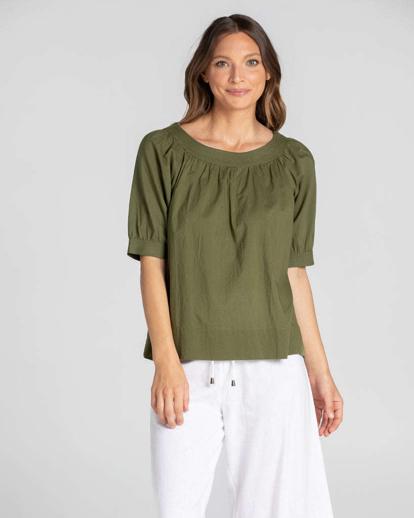 Bliss Top Basic Khaki Tops Boom Shankar   