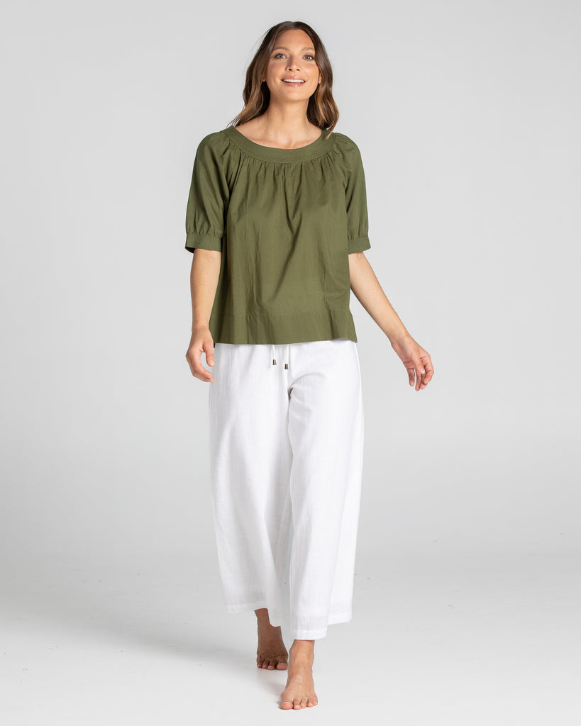 Bliss Top Basic Khaki Tops Boom Shankar   