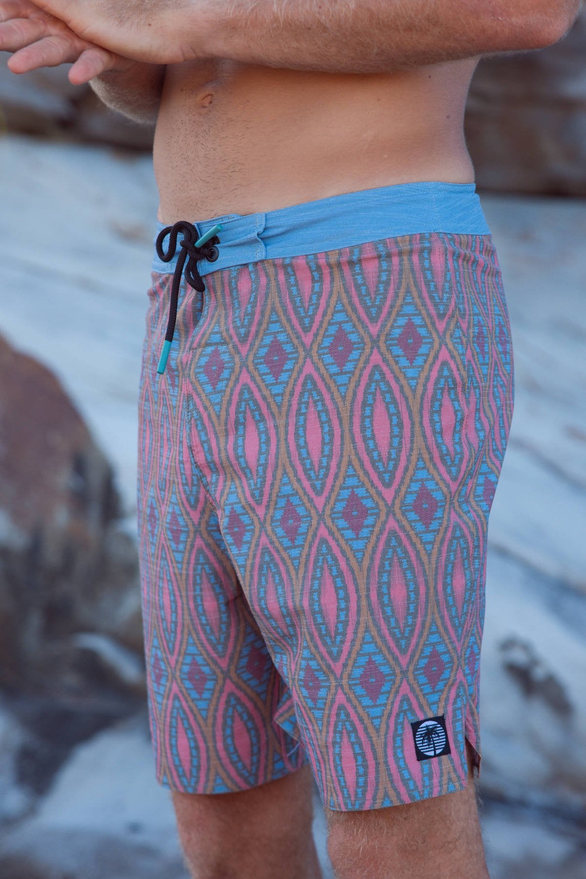 Blue Eyes Red Lips Boardies Mens Shorts Mens Bottoms Skumi