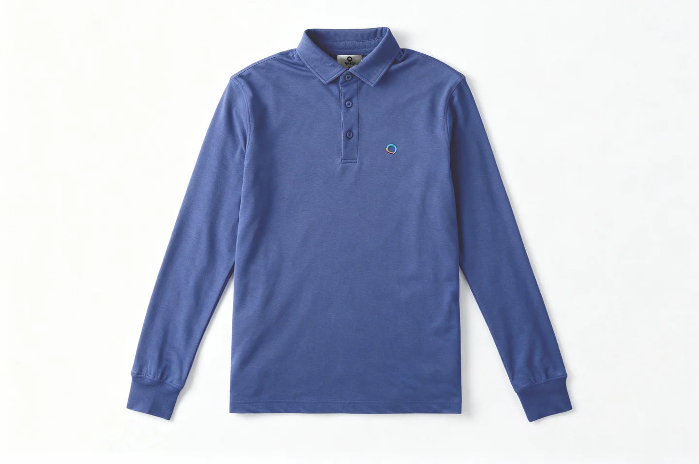 Classic Men Long Sleeve Polo Blue Mens Tops Tusk and Roo