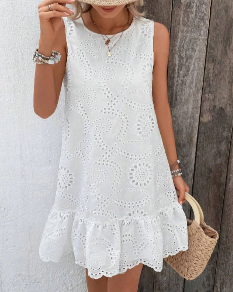 Bobbie Eyelet Dress White Dresses Mutig