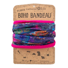 Boho Bandeau Fleece Purple Dark Floral Green Bandeau Natural Life