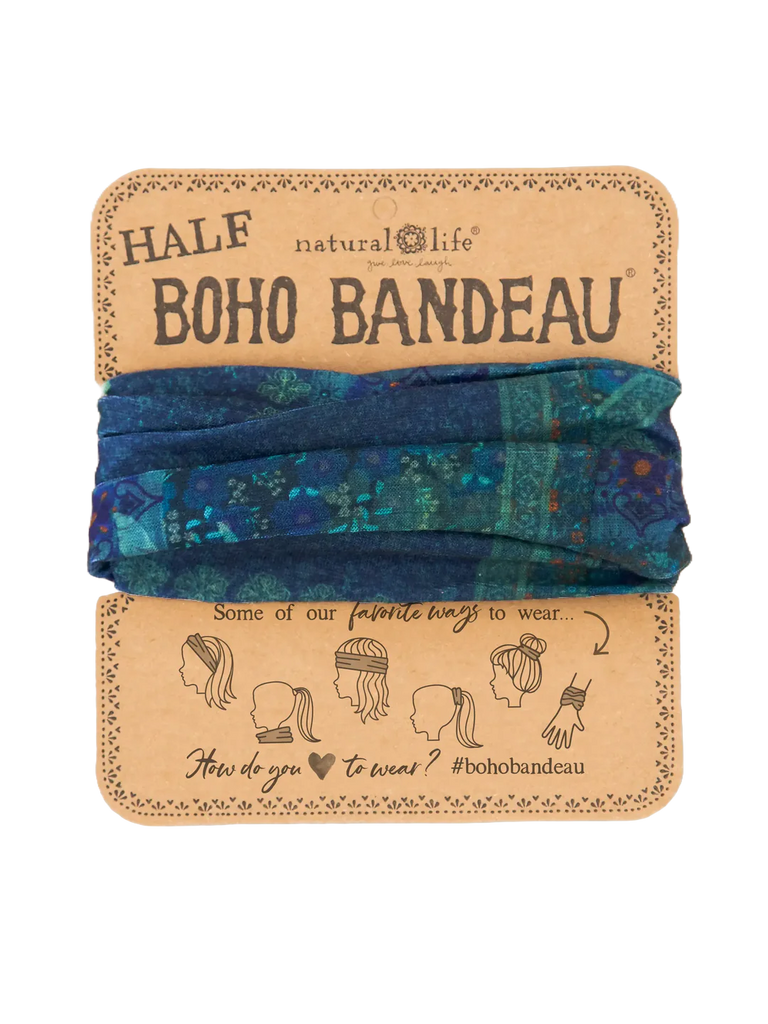 Boho Bandeau Half Indigo Patchwork Bandeau Natural Life   