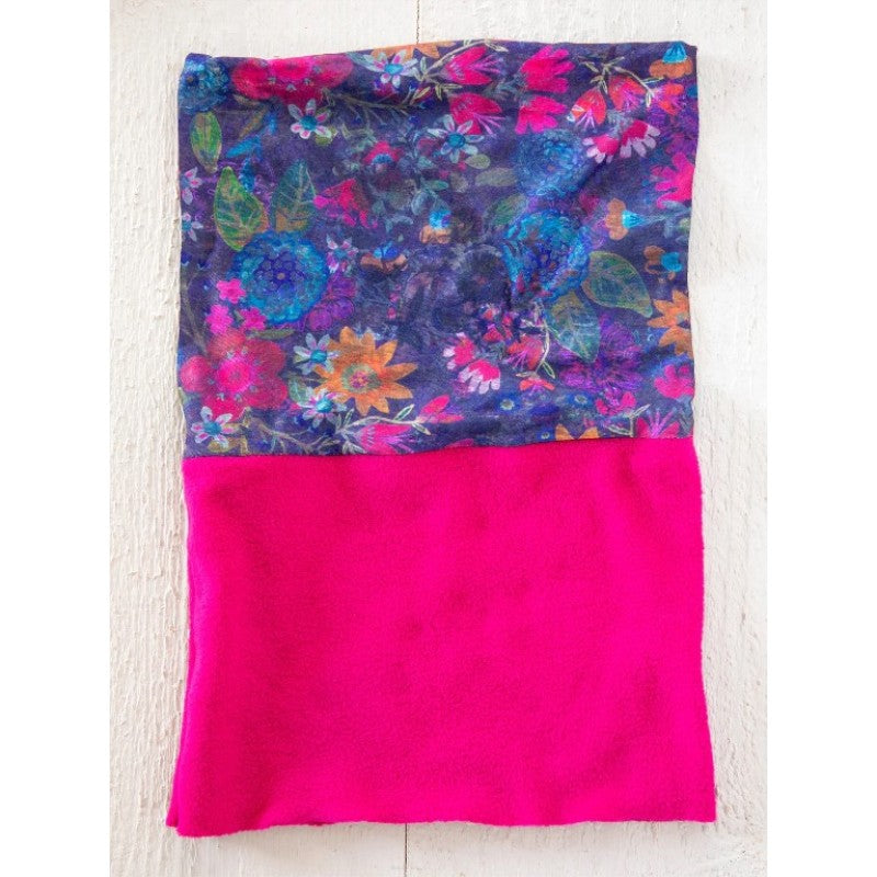 Boho Bandeau Fleece Purple Dark Floral Green Bandeau Natural Life