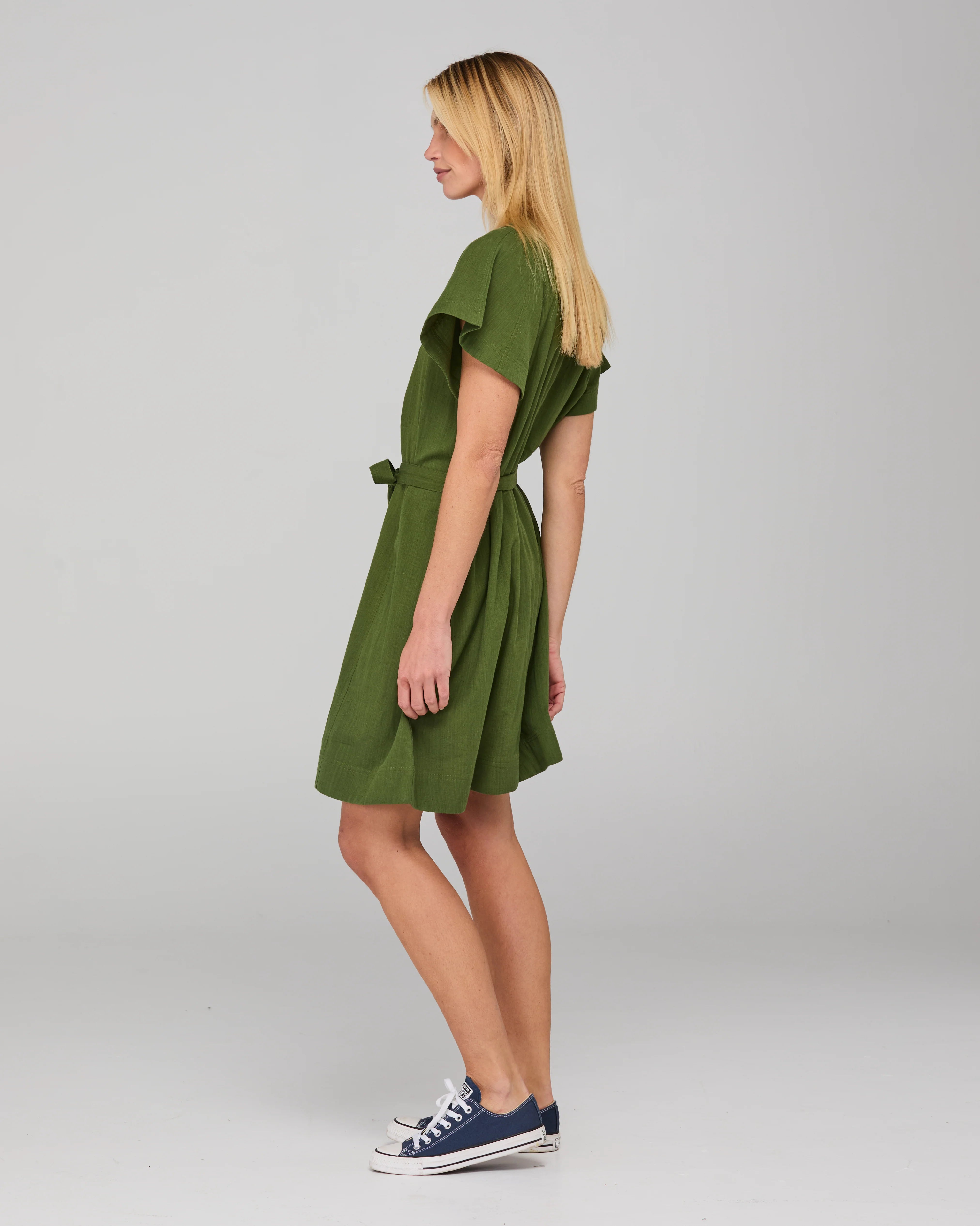 Livy Dress Khaki Dresses Boom Shankar