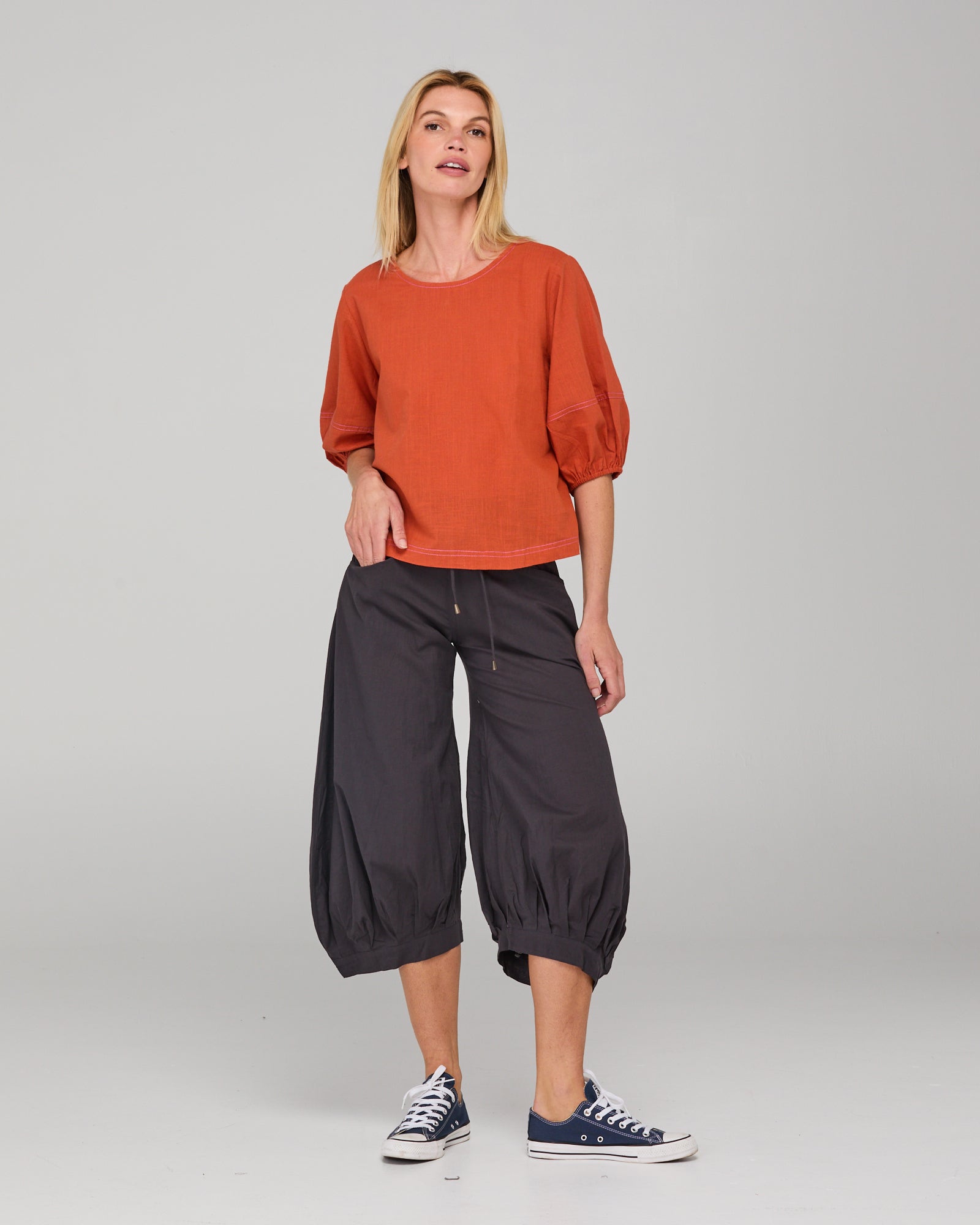 Ava Top Burnt Orange Tops Boom Shankar
