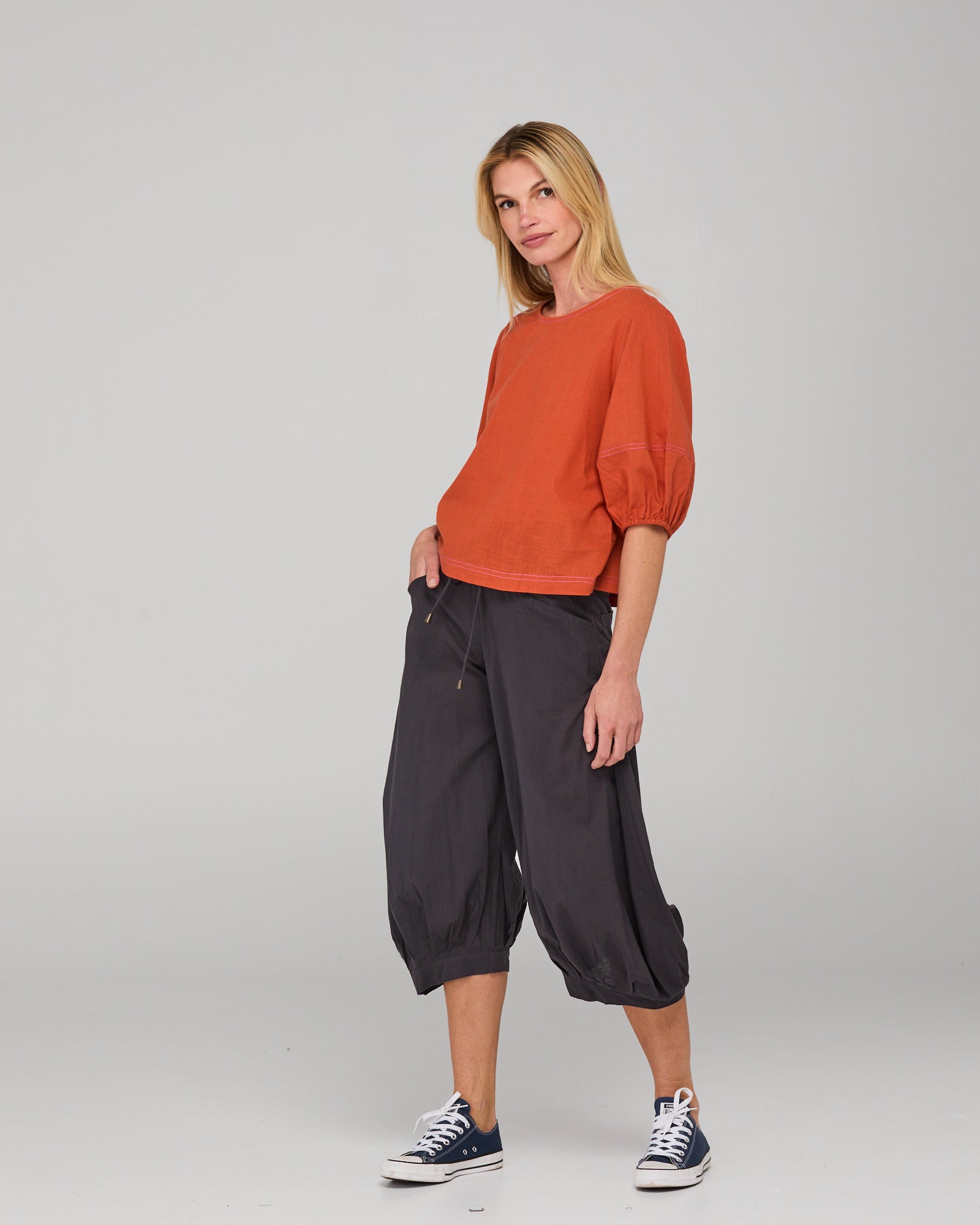 Ava Top Burnt Orange Tops Boom Shankar