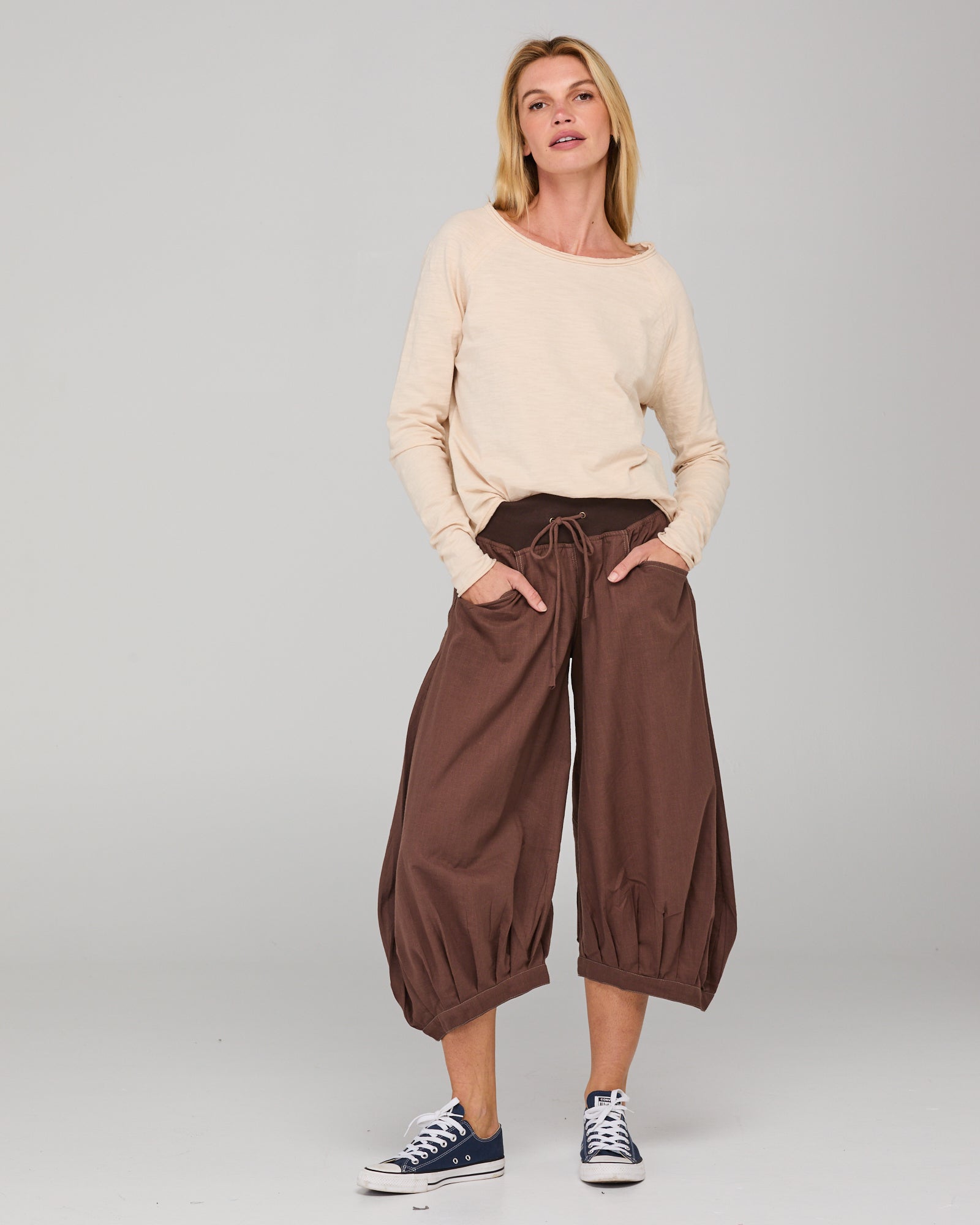 Guru Pant Dark Taupe Bottoms Boom Shankar