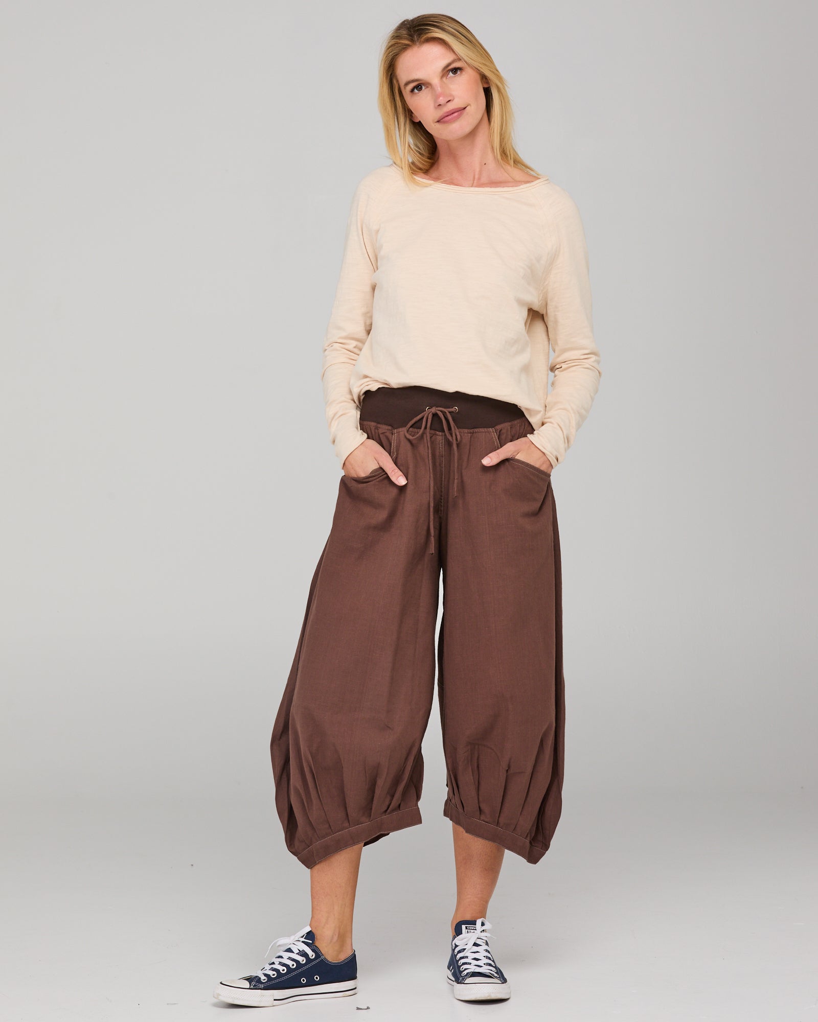 Guru Pant Dark Taupe Bottoms Boom Shankar
