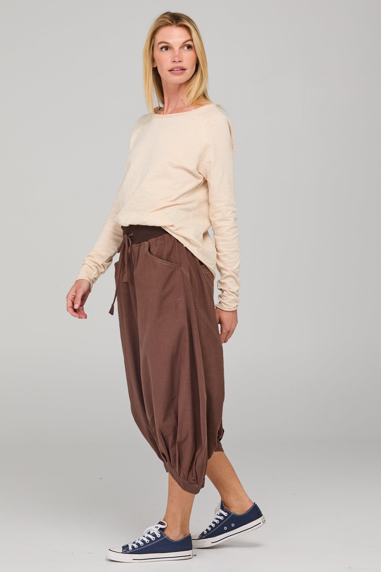 Guru Pant Dark Taupe Bottoms Boom Shankar