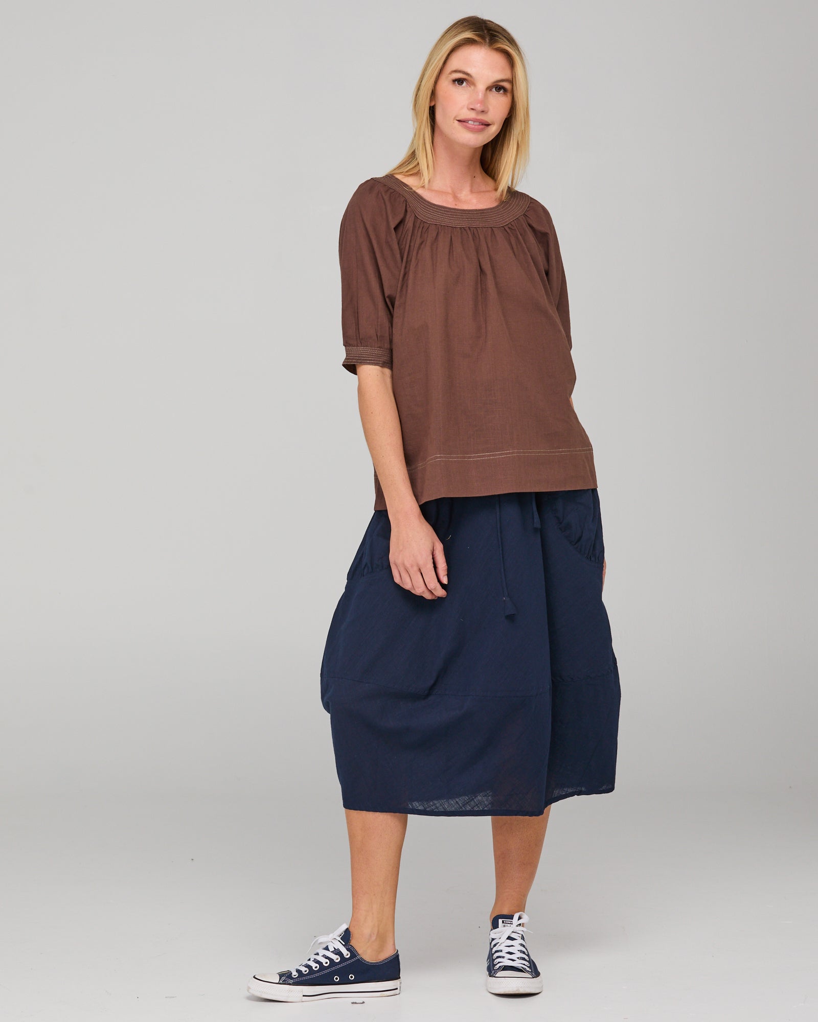 Bliss Top Dark Taupe Tops Boom Shankar