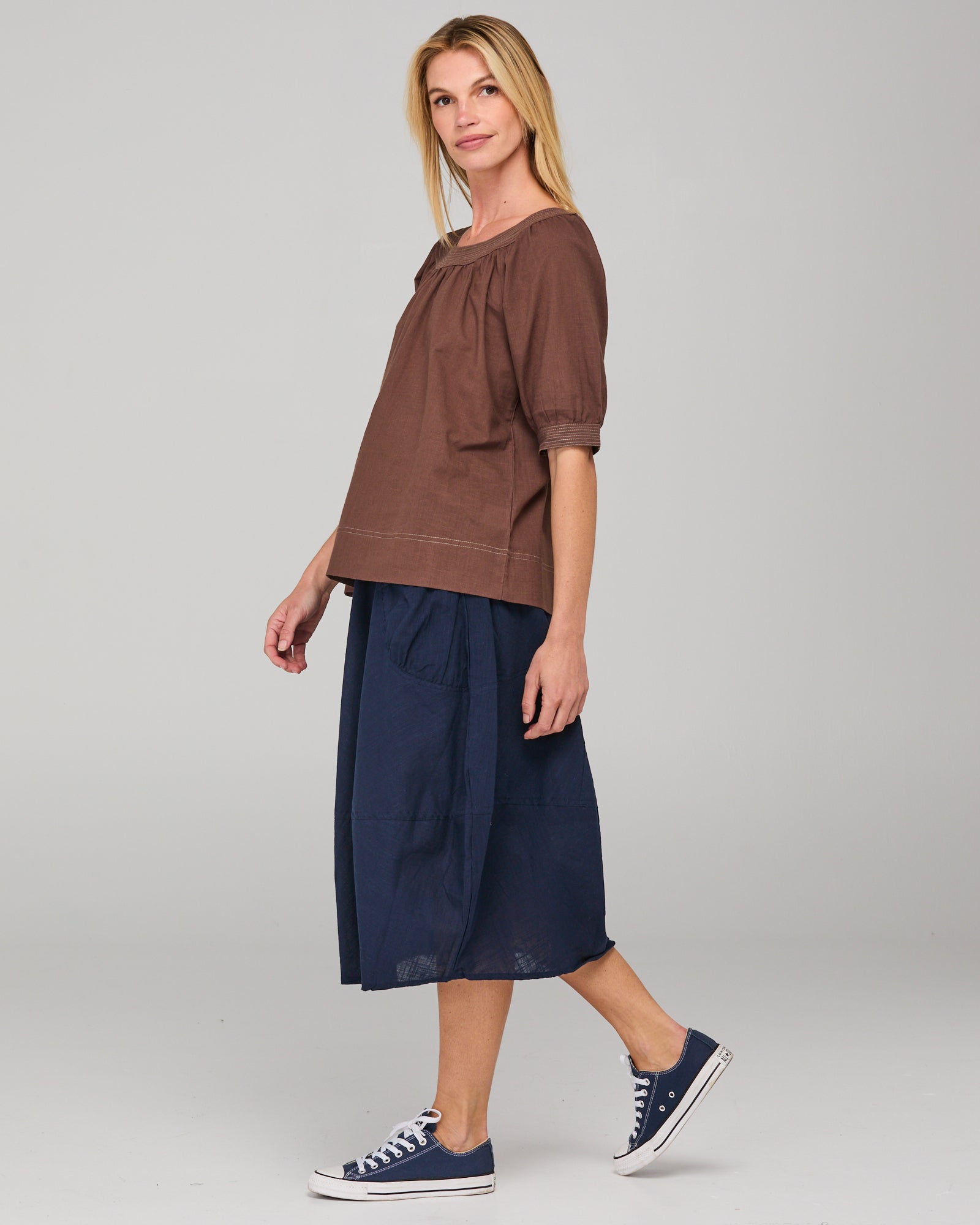 Bliss Top Dark Taupe Tops Boom Shankar