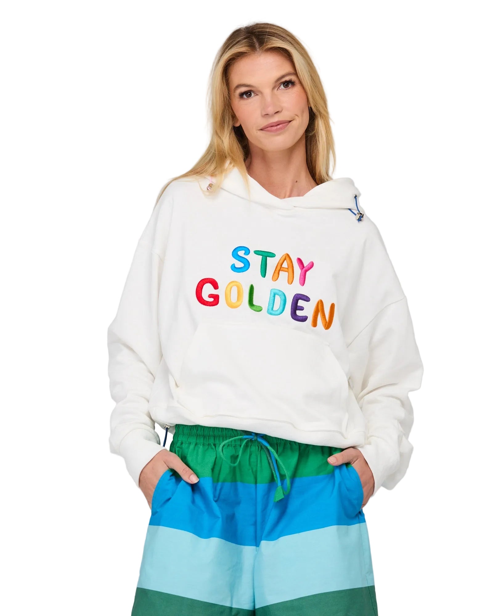 Meeko Embroidered Jumper - White Multi Tops McMurtrie Illustrations XS(6- 8)