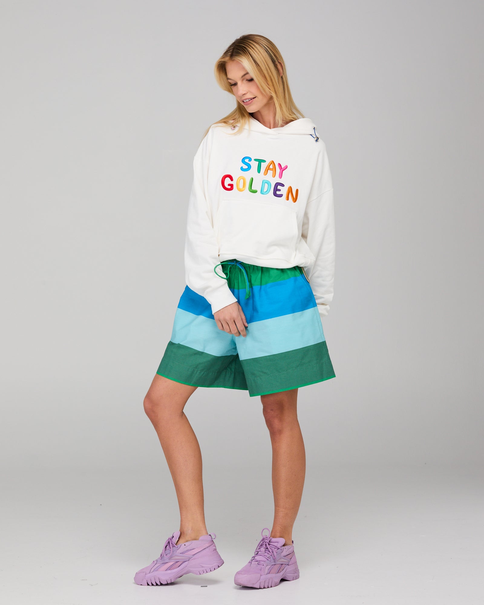 Meeko Embroidered Jumper - White Multi Tops McMurtrie Illustrations