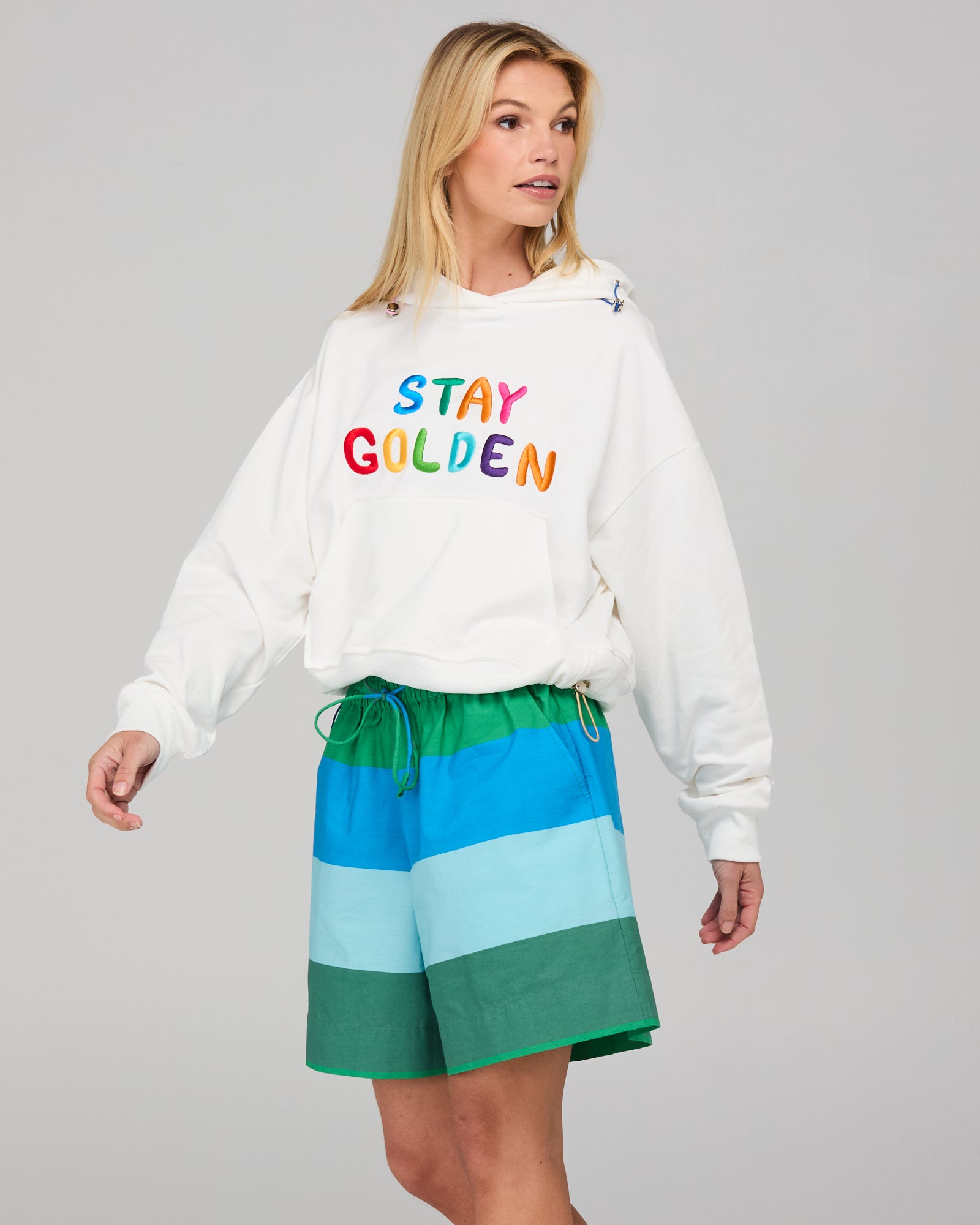 Meeko Embroidered Jumper - White Multi Tops McMurtrie Illustrations