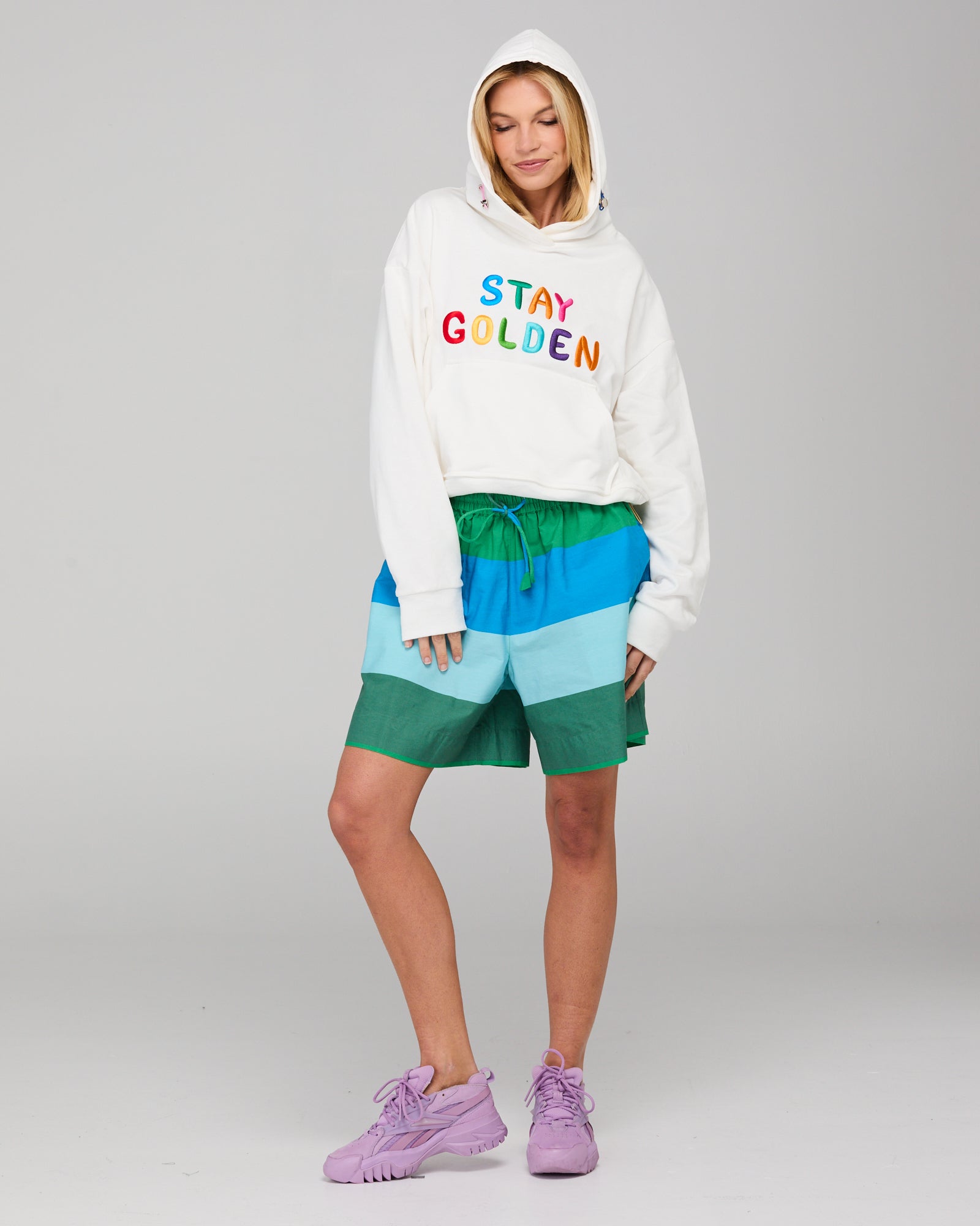 Meeko Embroidered Jumper - White Multi Tops McMurtrie Illustrations
