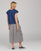 Guru Skirt Navy Seersucker Skirts Boom Shankar