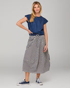 Guru Skirt Navy Seersucker Skirts Boom Shankar