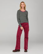 Bellissimo L/S Top Stripe Khaki/Navy Tops Boom Shankar