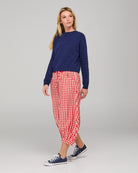 Guru Pant Red Seersucker Bottoms Boom Shankar