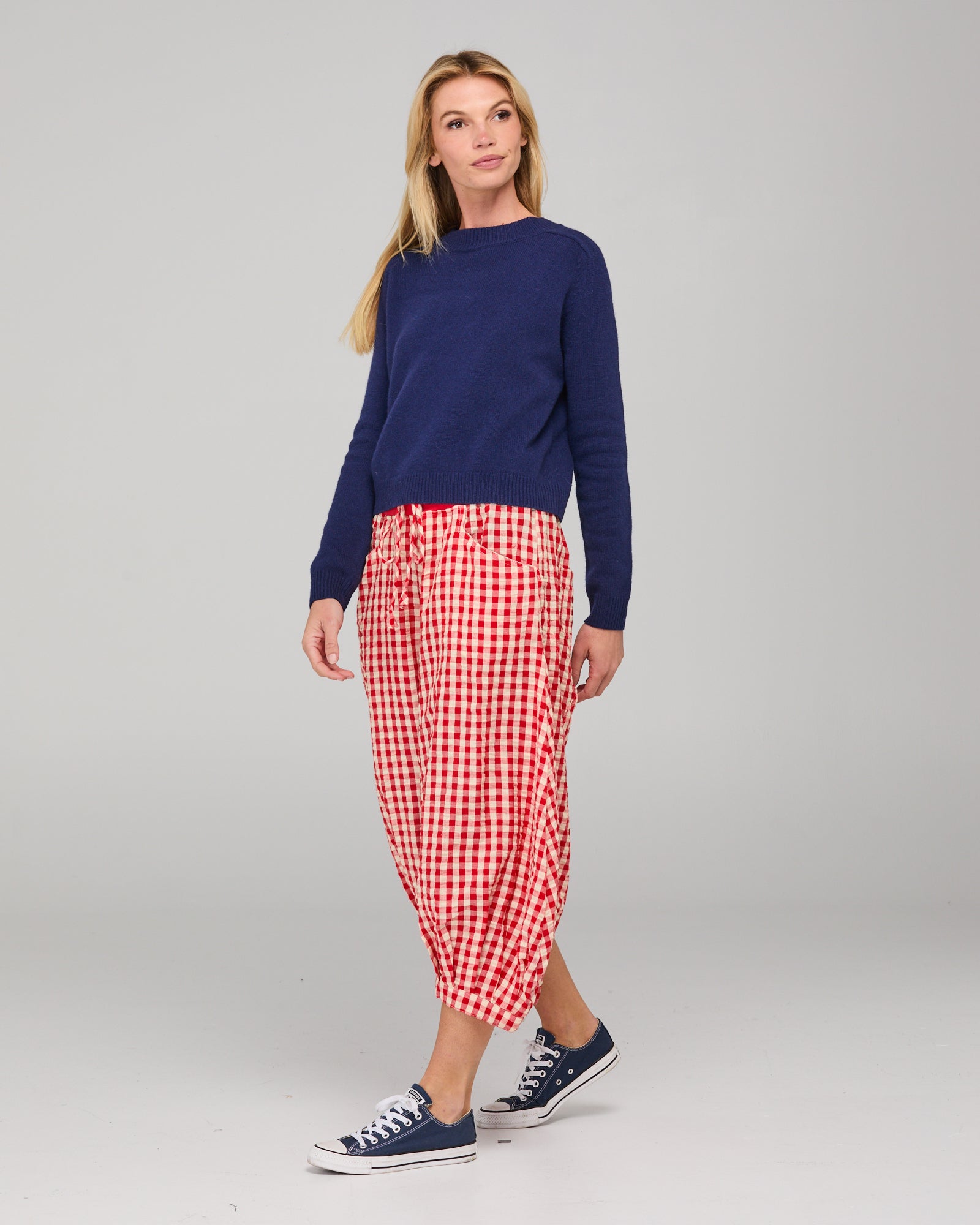 Guru Pant Red Seersucker Bottoms Boom Shankar