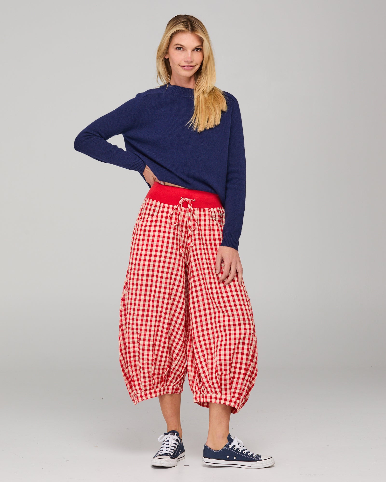 Guru Pant Red Seersucker Bottoms Boom Shankar