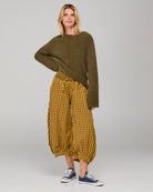Guru Pant Mustard Seersucker Bottoms Boom Shankar