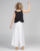 Rose Linen Top Black Tops Boom Shankar