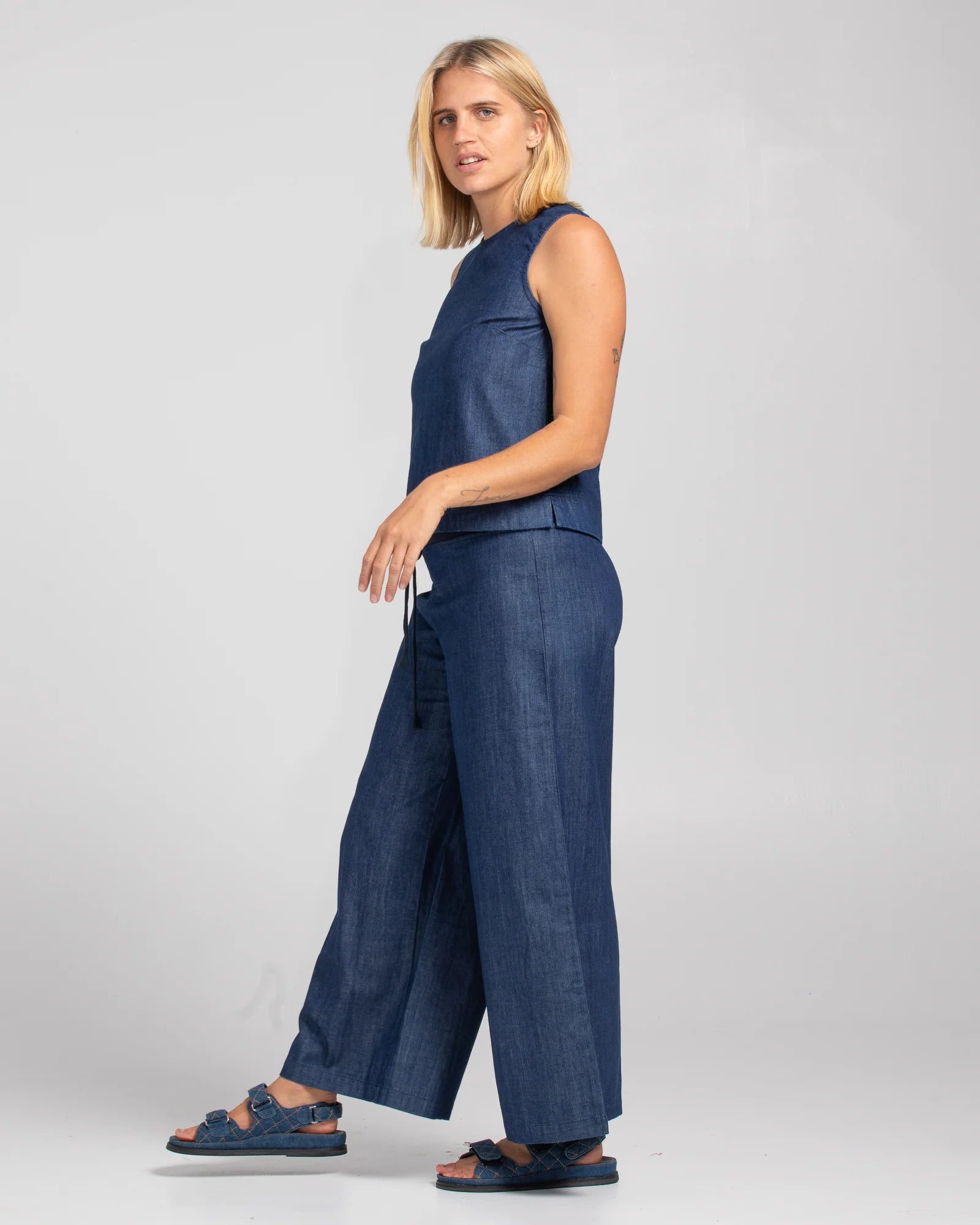 Hara Top Dark Denim Tops Boom Shankar