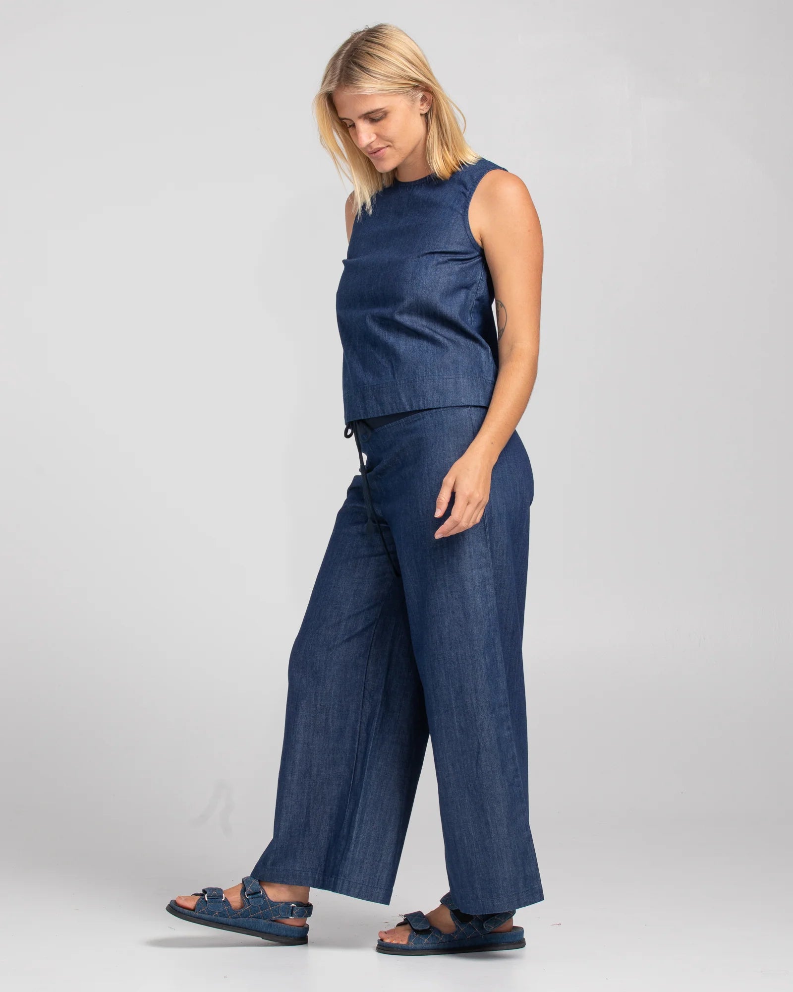 Hara Top Dark Denim Tops Boom Shankar